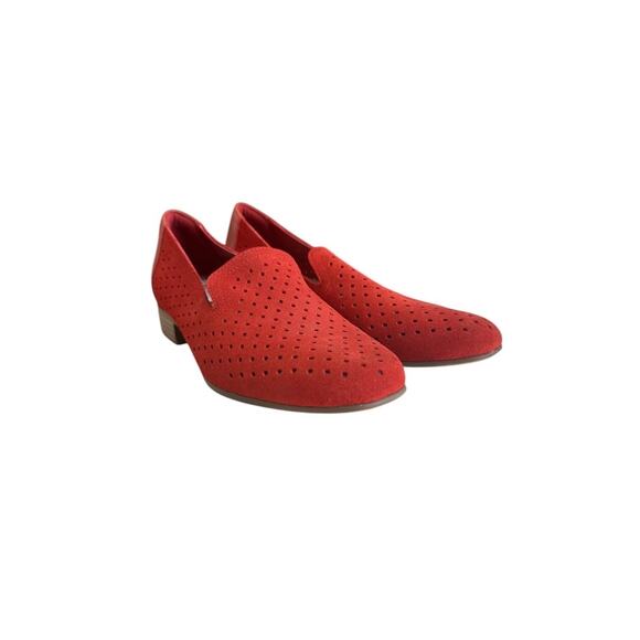 Clarks Womens Juliet Hayes Loafers Flats Size 9 Minimalist Comfort Slip On Red - Picture 4 of 12